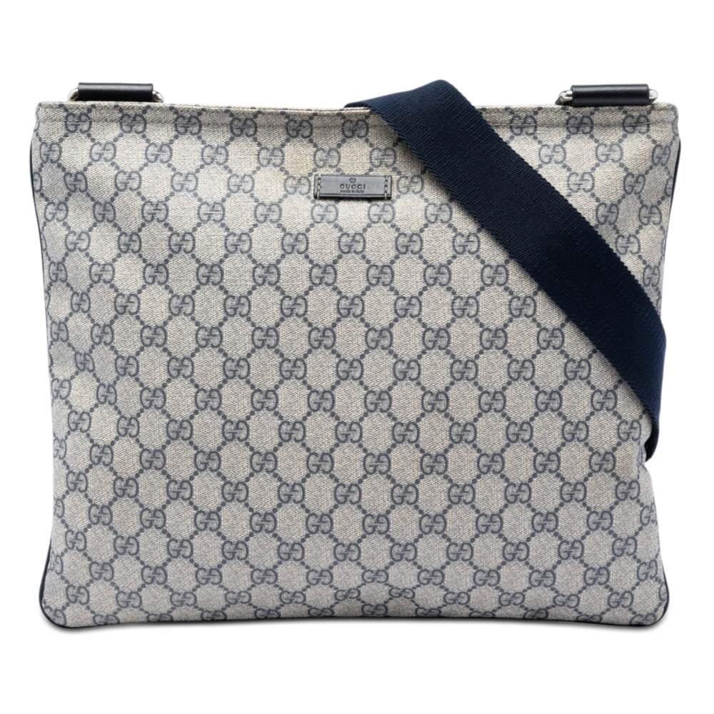 Gucci Zip Top Messenger Bag Gg Coated #334149G82B